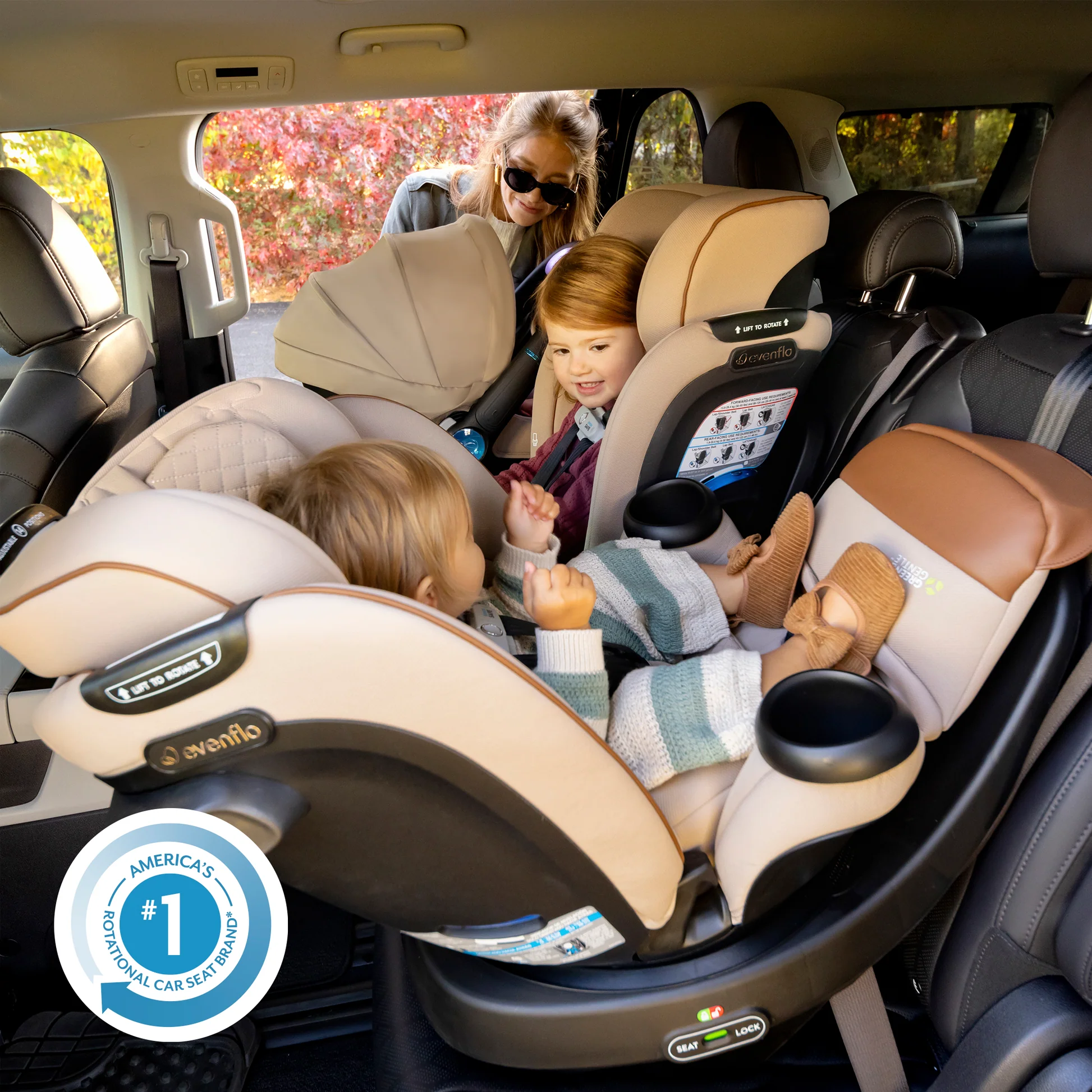 EvenfloBabe™ 360° Smooth Rotation Car Seat